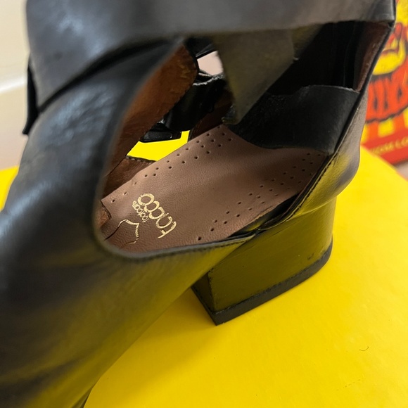 Jeffrey Campbell Everly Black Leather Cutout Ankle Booties - Picture 5 of 10